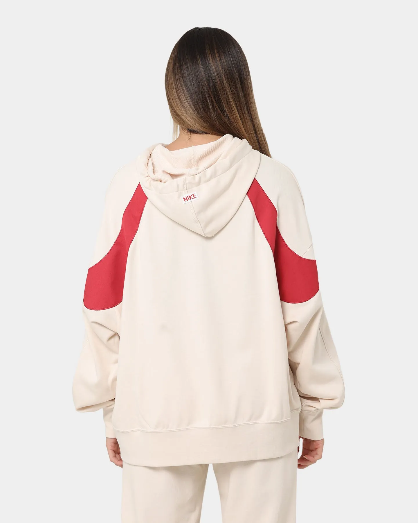 Nike Women's Nike Sportswear Circa 50 Fleece Hoodie Pearl White/Sierra Red