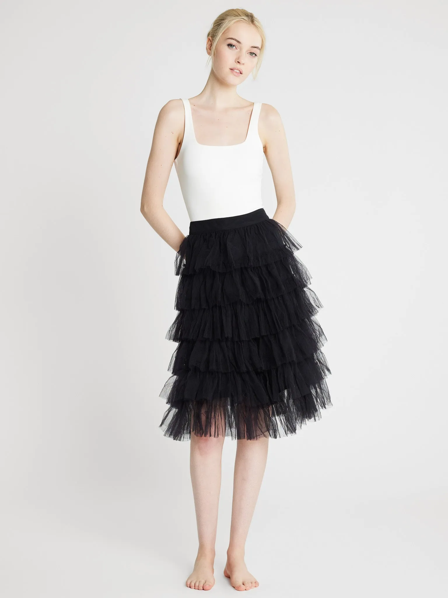 Pavlova Skirt in Black Tulle