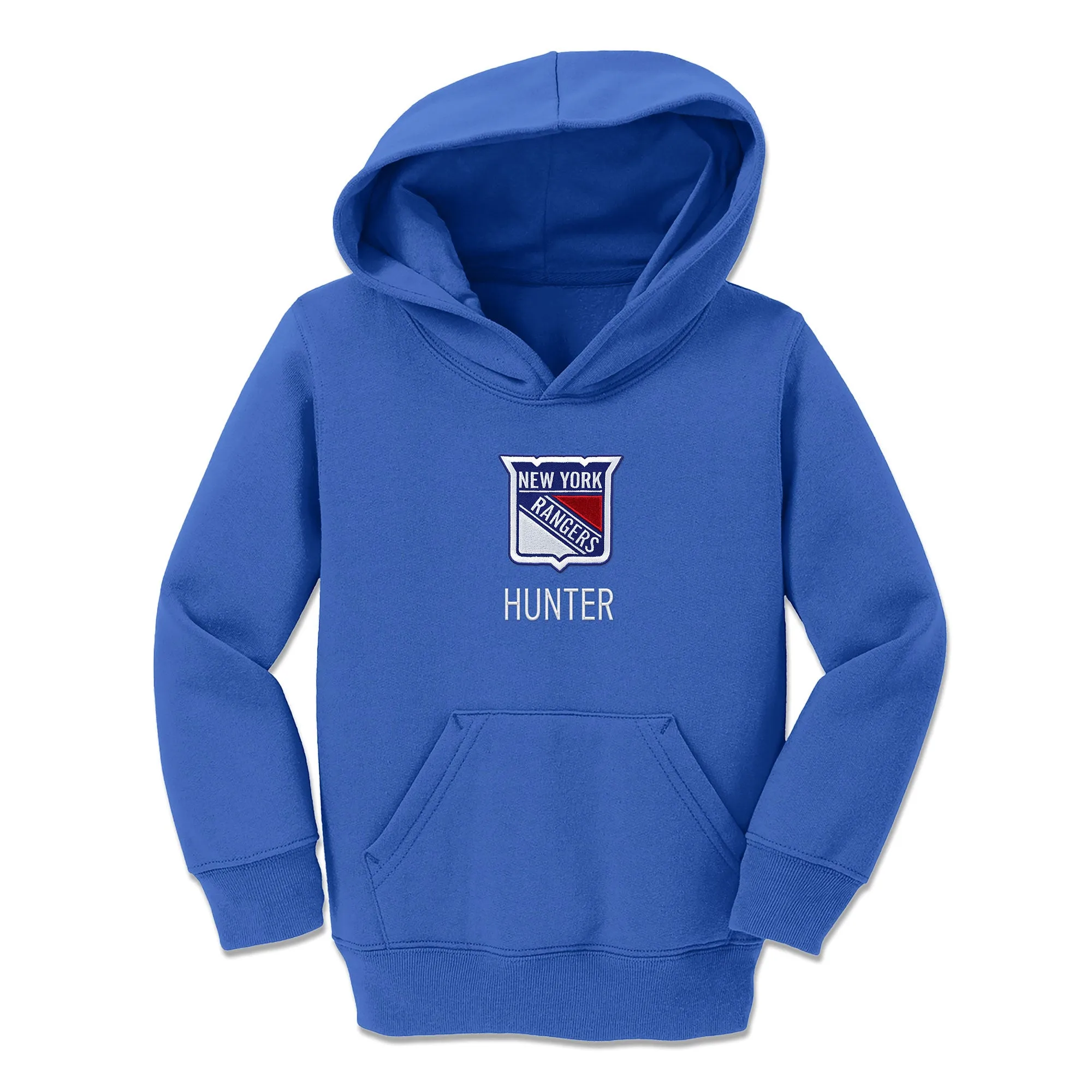 Personalized New York Rangers Toddler Pullover Hooded Sweatshirt