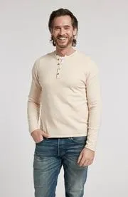 Pima Cotton Henley Pullover Sweater