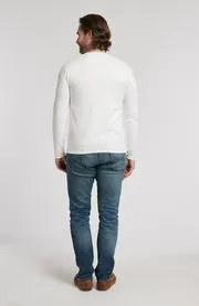 Pima Cotton Henley Pullover Sweater