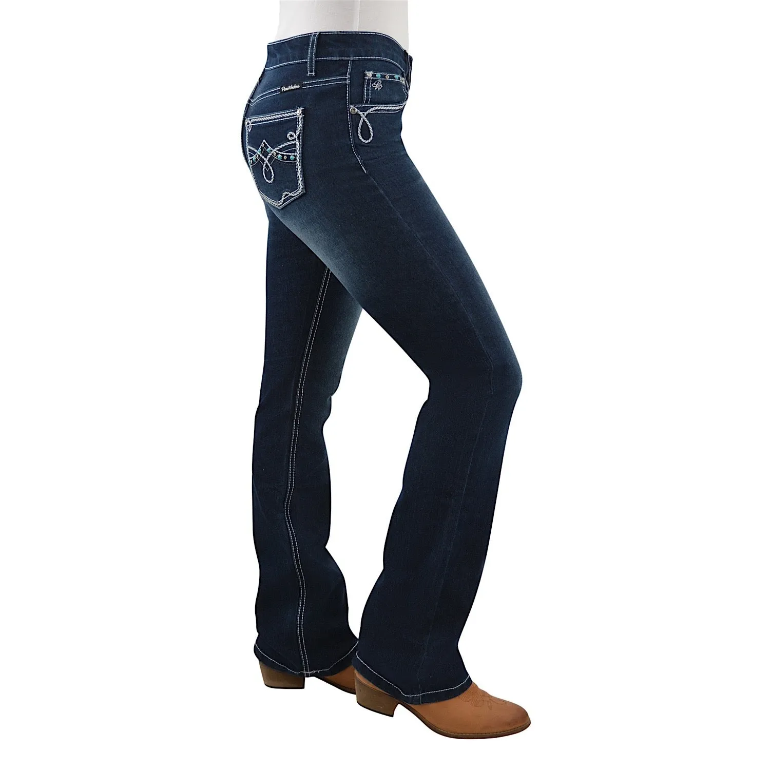 Pure Western Women's Rhian Boot Cut Jean 34" Leg Darkest Night