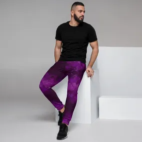 Purple Abstract Men's Joggers, Soft Premium Quality Best Sweatpants For Men-Made in EU