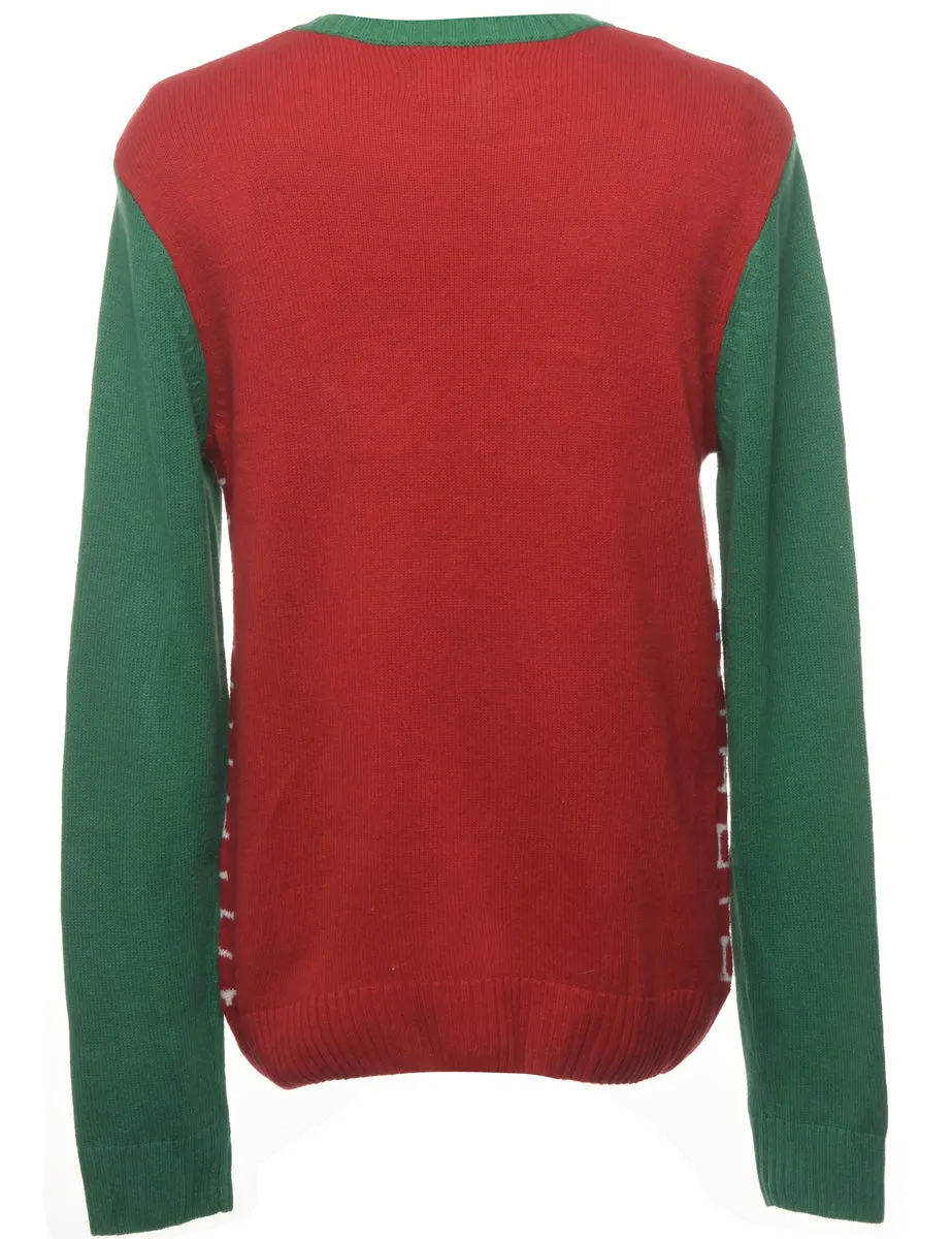 Red Christmas Jumper - M