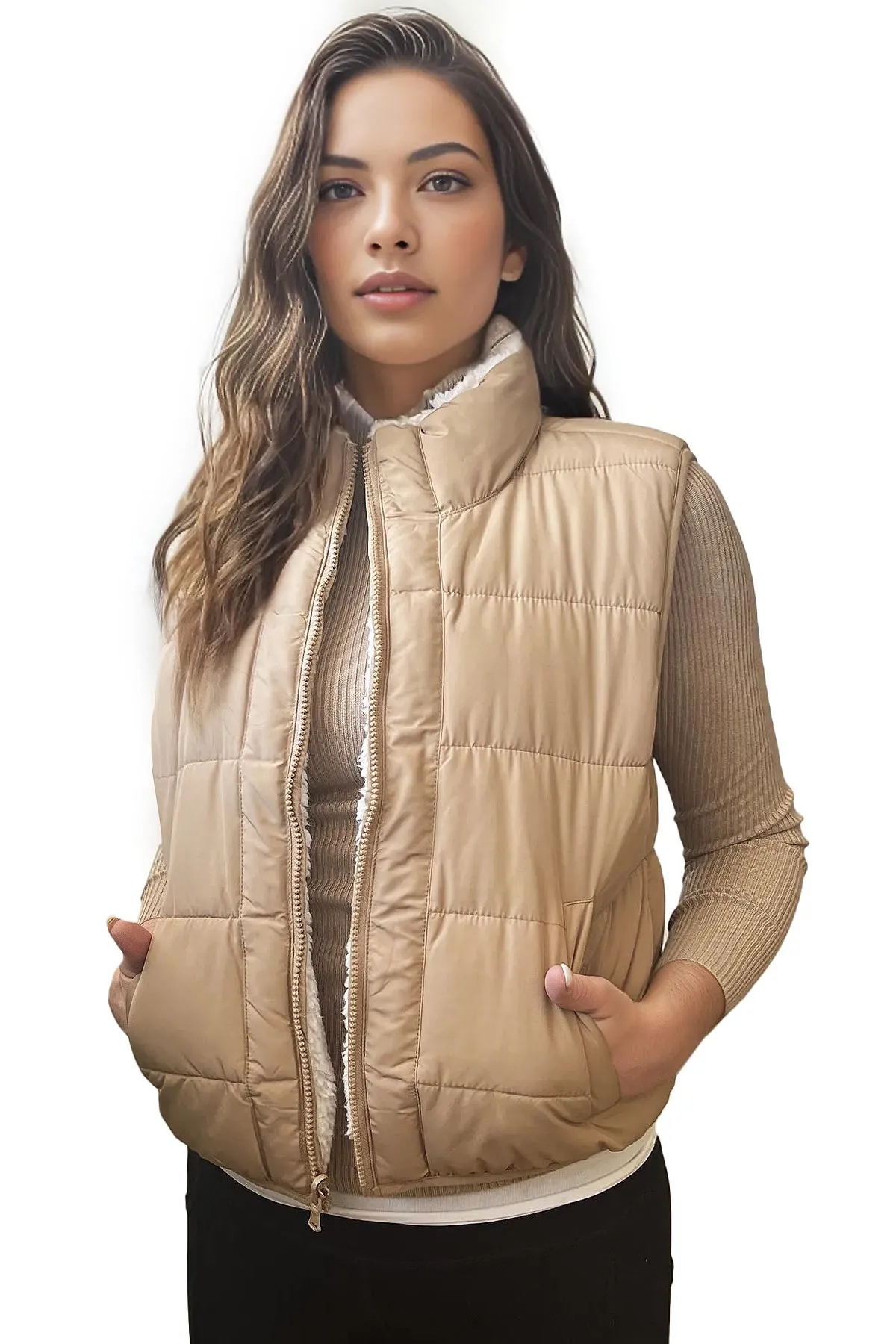 Reversible Cloud Puffer Vest