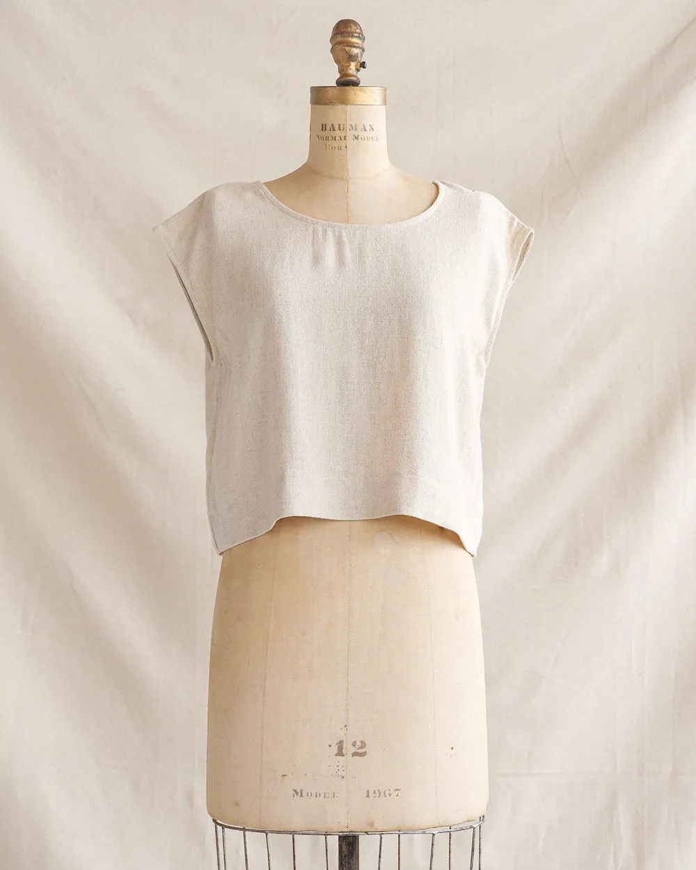 Riley Linen Top - Natural