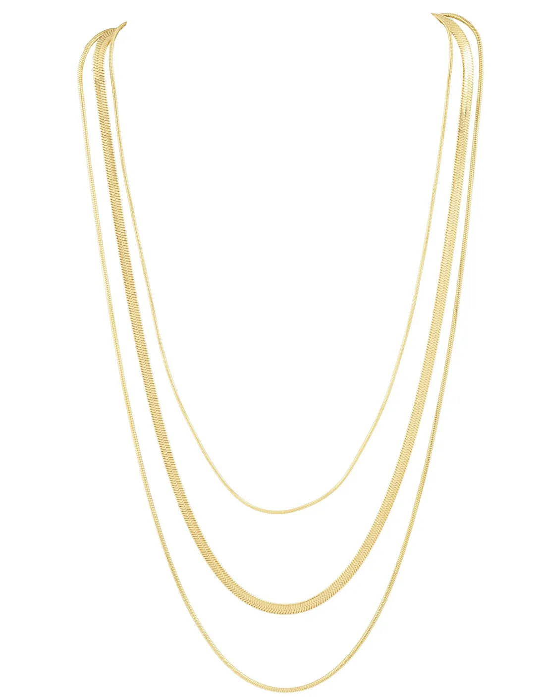 Rio Multi Chain Necklace, Gold Plated