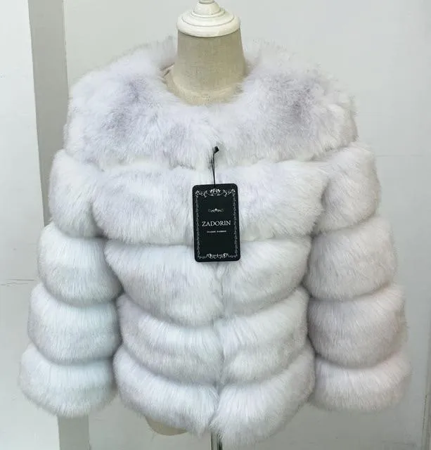 S-3XL Winter Mink Fur Fashion Women Coat