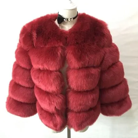 S-3XL Winter Mink Fur Fashion Women Coat