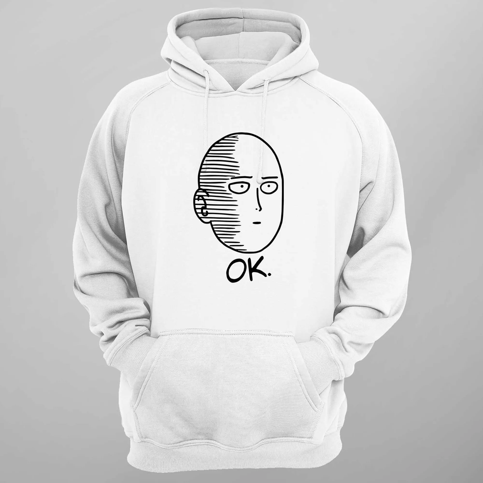 Saitama OK Hoodie One Punch Anime Hoodie OPM