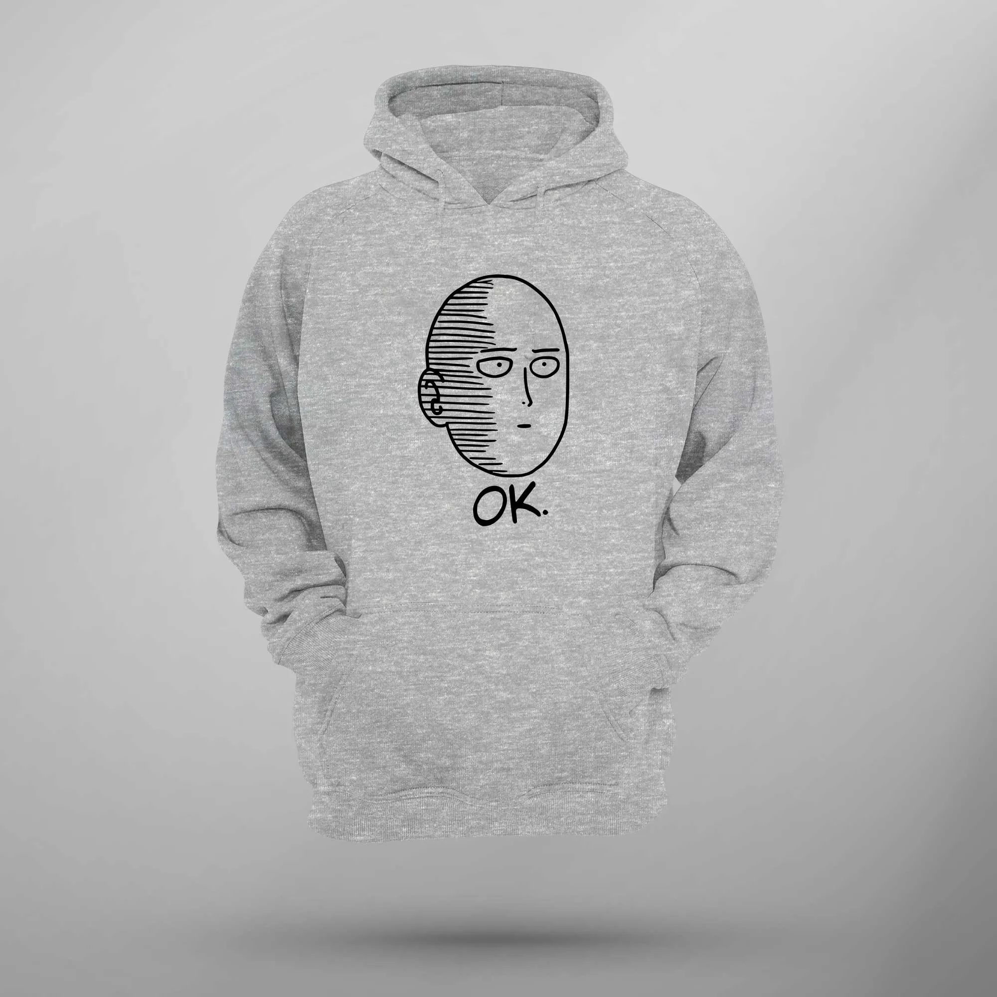 Saitama OK Hoodie One Punch Anime Hoodie OPM