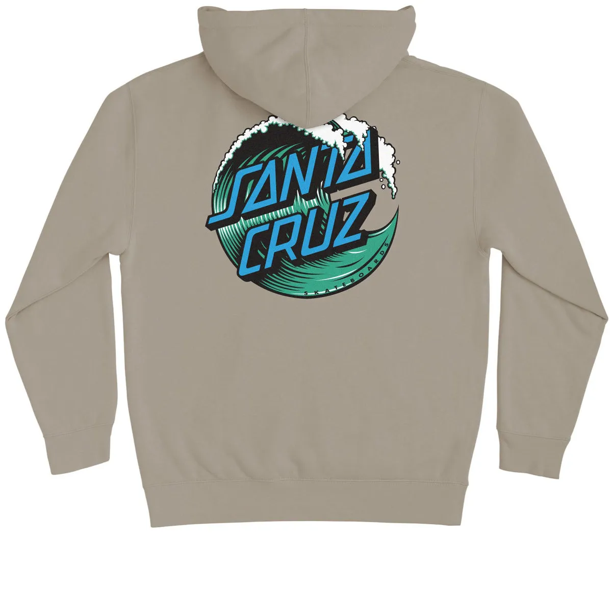 Santa Cruz Wave Dot Hoodie - Cement