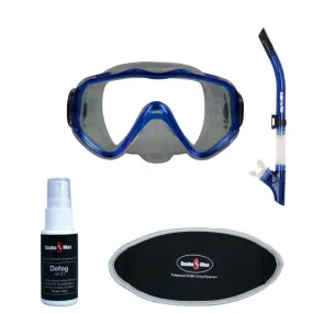 Scuba Max Encore Scuba Dive Mask Reflect-Dry Pro Snorkel Neoprene Mask Strap Cover Defog Sprey Snorkel Package