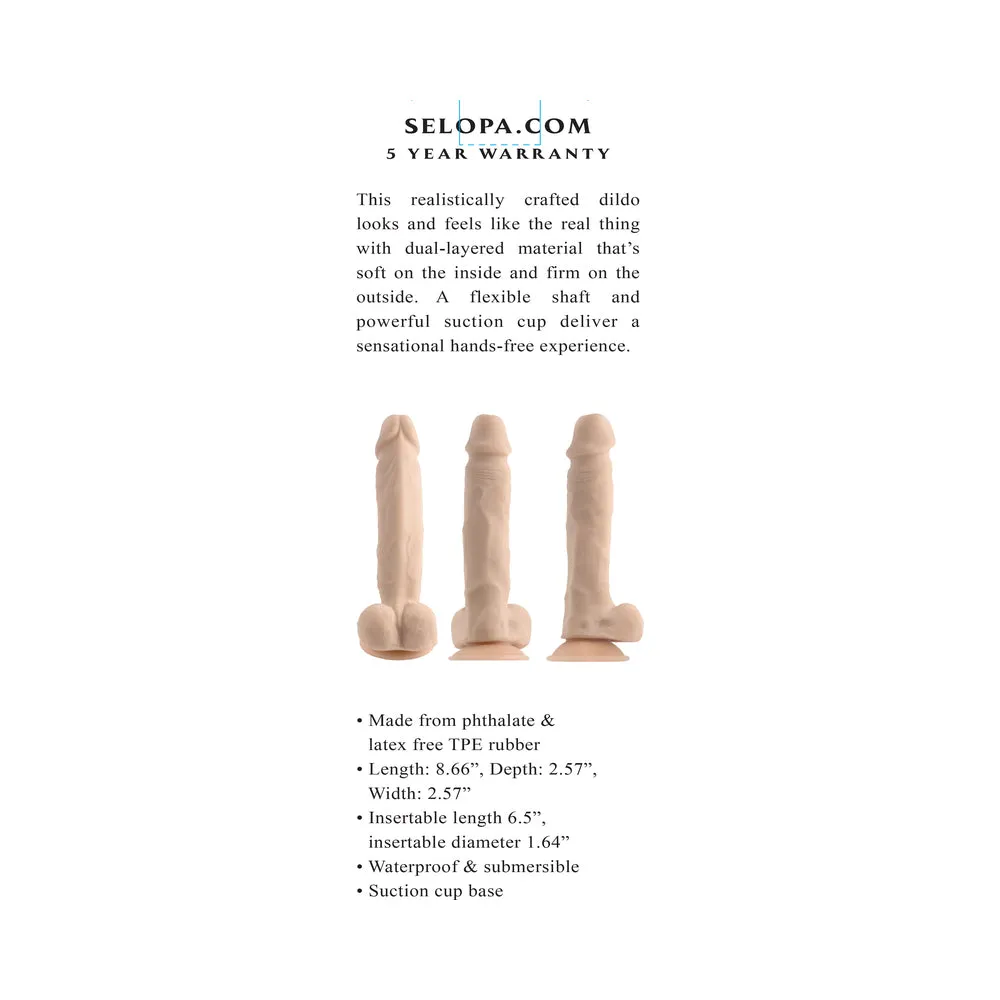 Selopa 6.5 in. Natural Feel Dildo Light