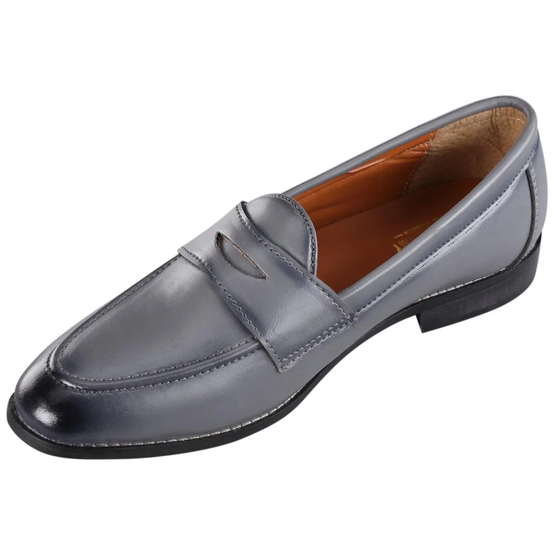 Siena Timeless Grey Classic Penny Loafers