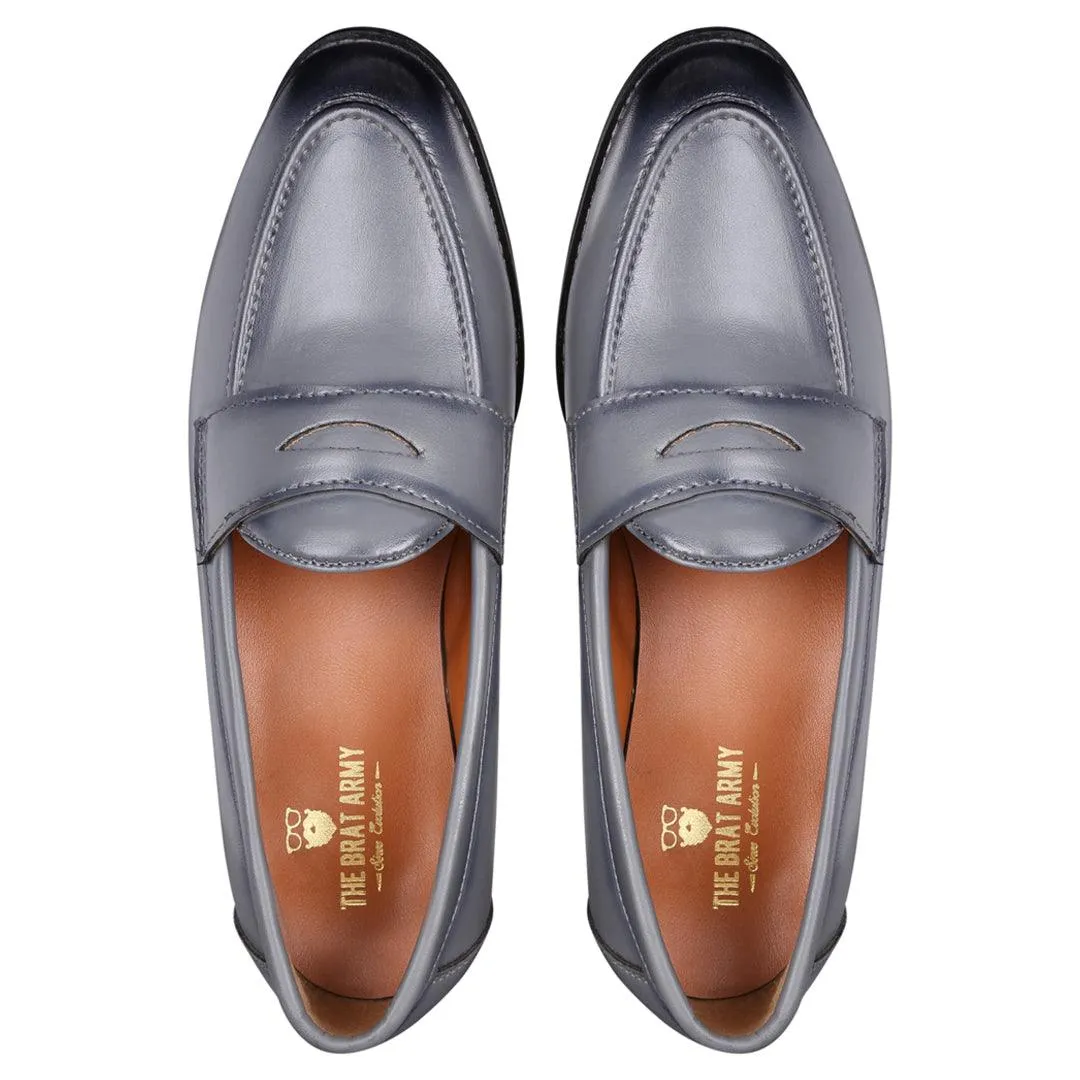 Siena Timeless Grey Classic Penny Loafers