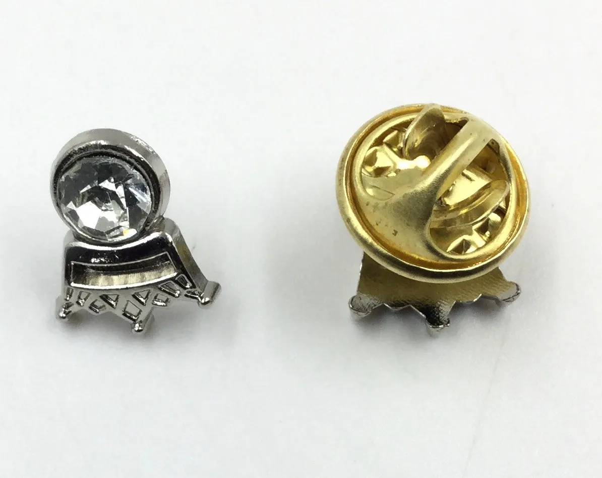 Silver Collarpin Buttons