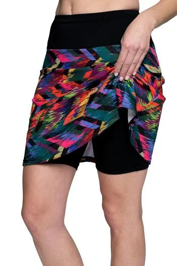 Skater Skirt for Swim & Gym 18" -  Chlorine Proof (with attached shorts)