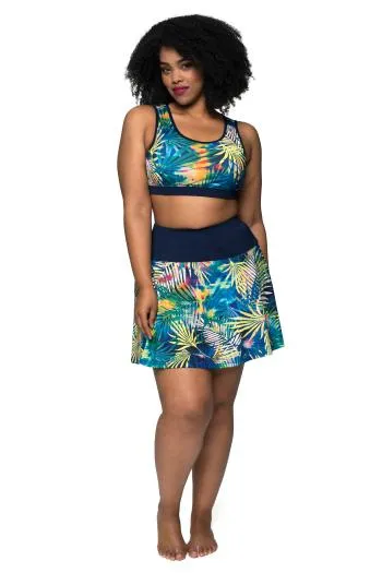 Skater Skirt for Swim & Gym 18" -  Chlorine Proof (with attached shorts)