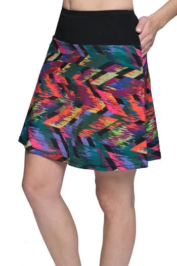 Skater Skirt for Swim & Gym 18" -  Chlorine Proof (with attached shorts)