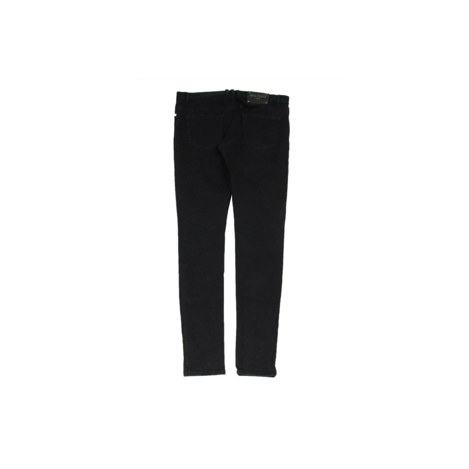 Skinny Jeans Washed Black Knee Slashed Distressed Stretch Denim