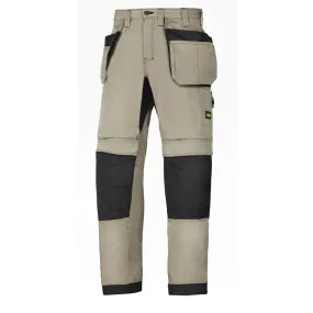 Snickers 6207 LiteWork, 37.5® Work Trousers Holster Pockets Khaki/Black