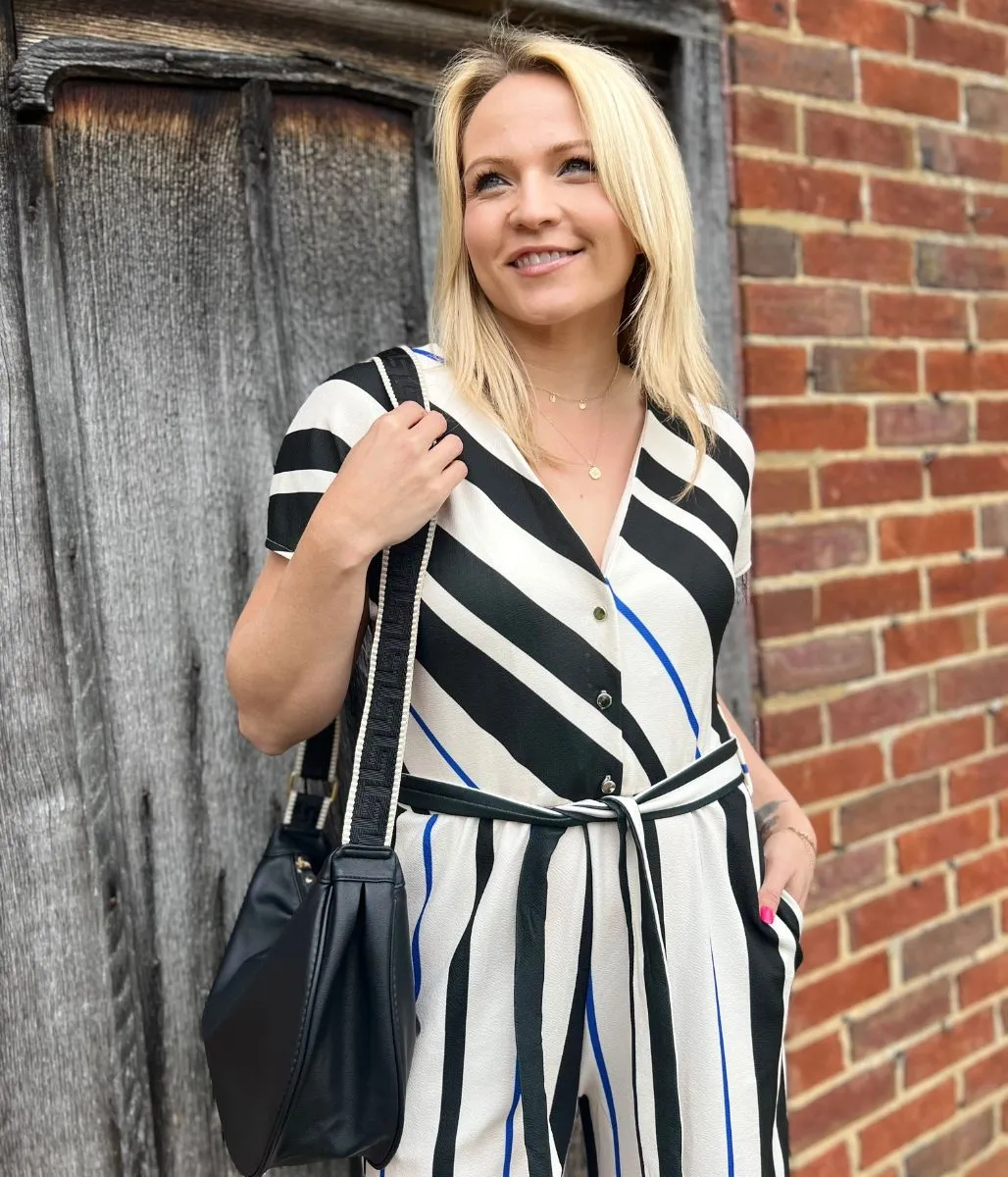 Stripe Jersey Jumpsuit