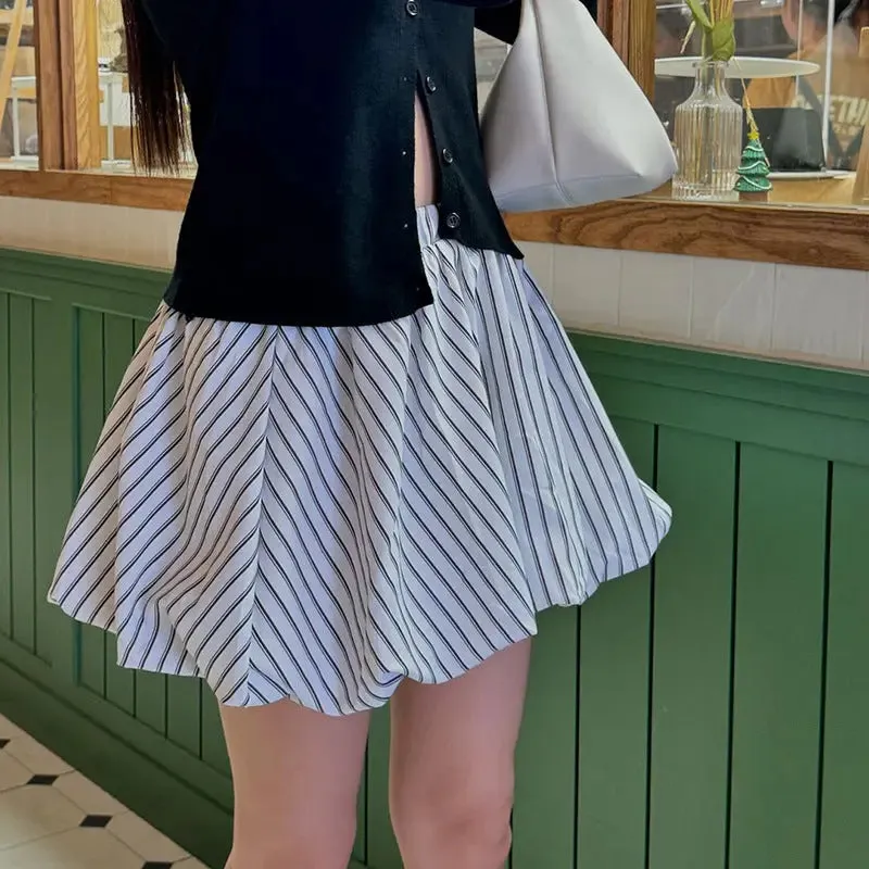 Striped High Waist Skirt