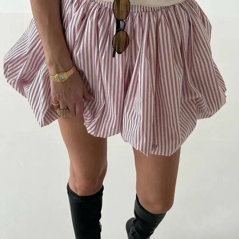 Striped High Waist Skirt