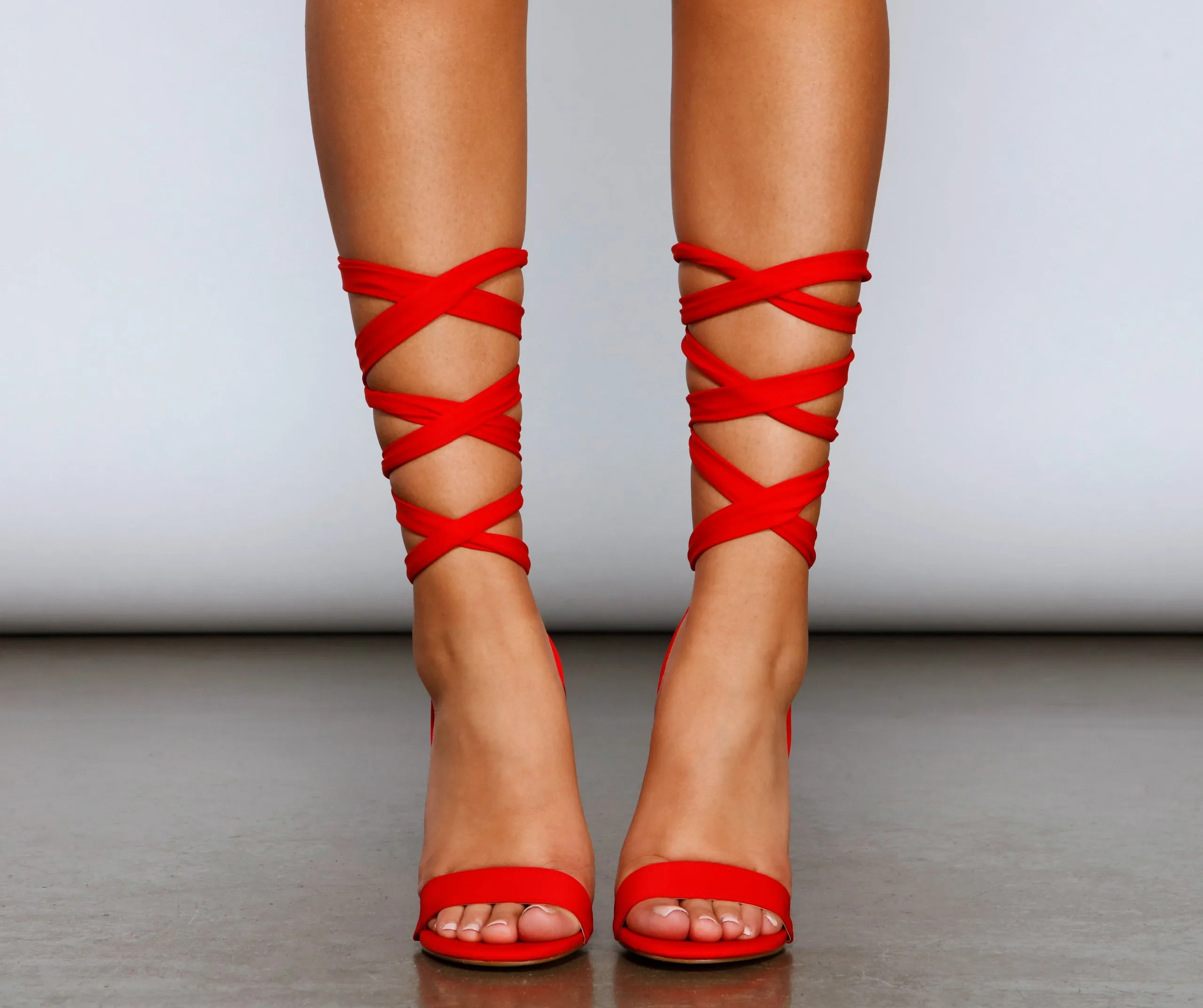 Strut It Lace-Up Stiletto Heels