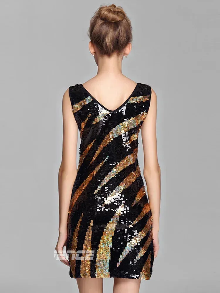 Stunning Gatsby Sequin Night Out Bodycon Mini Dress