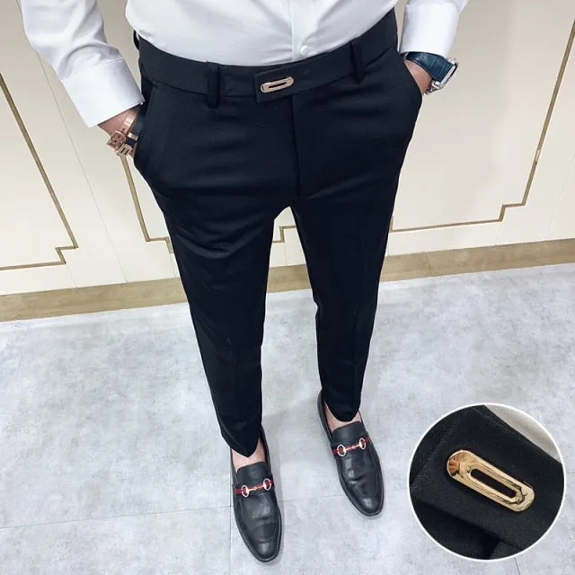 Suit pants spring men's suit pants fashion casual Slim business suit pants men's wedding party work pants classic large size 28-