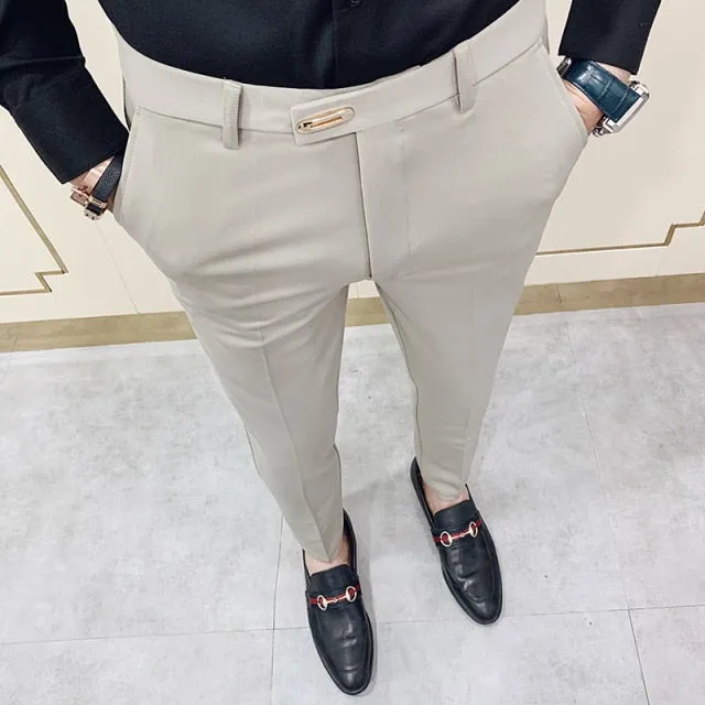 Suit pants spring men's suit pants fashion casual Slim business suit pants men's wedding party work pants classic large size 28-