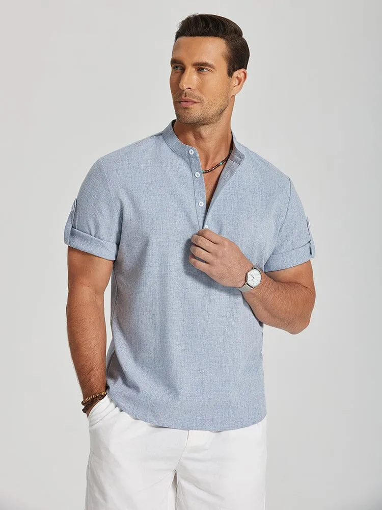 Summer Essential Linen Henley Shirt (US Only)