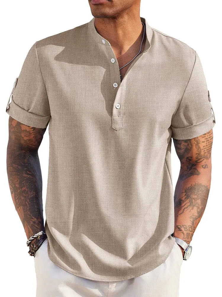 Summer Essential Linen Henley Shirt (US Only)