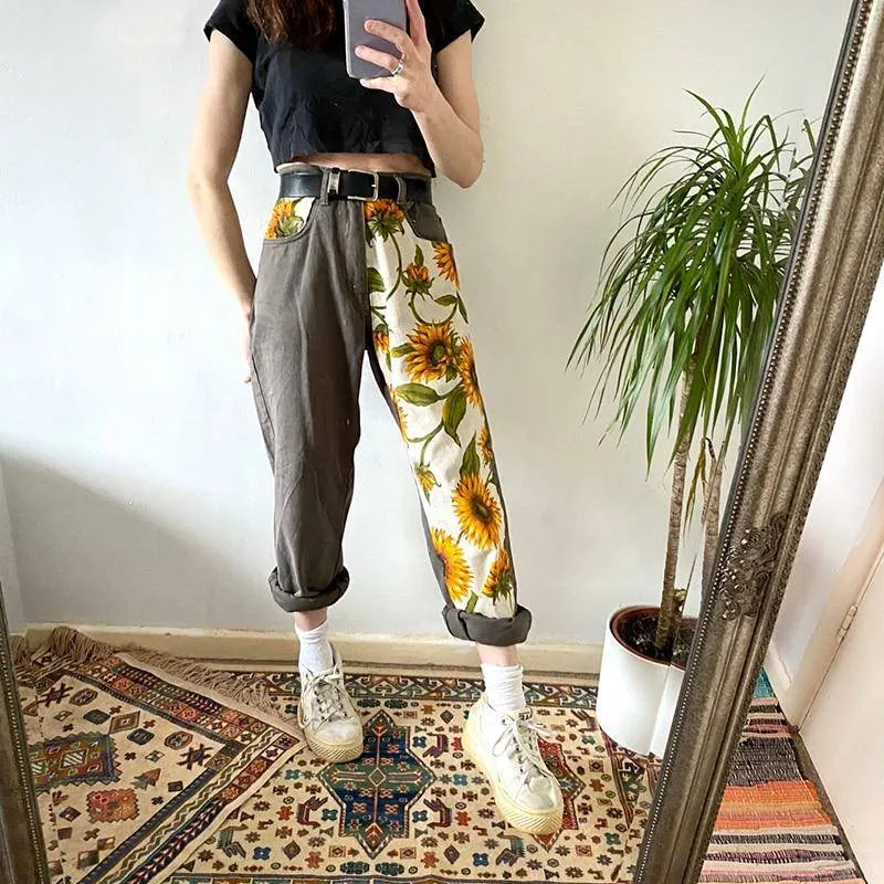 Sun Flower Day Straight Jeans