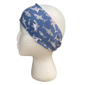 Sweat Wicking Sharks Headband