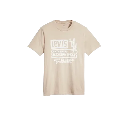 T-SHIRT LEVI'S®  GRAPHIC WESTERN GARMENT DYE FEATHER GRAY CREAM