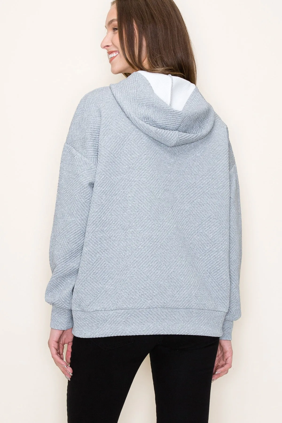 TEXTURED KNIT PULLOVER