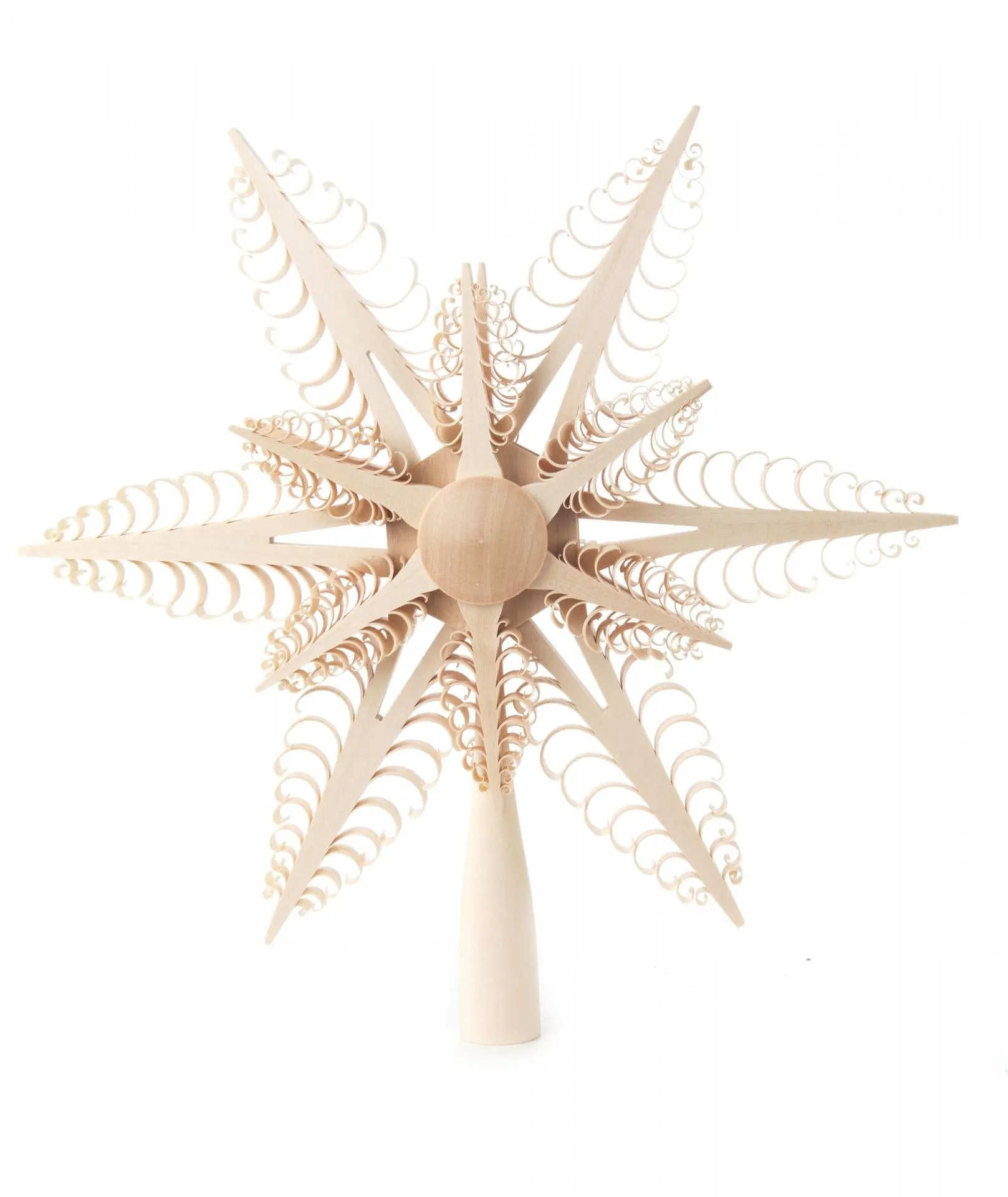 Tree Topper - Layered Curled Wood Chip Star