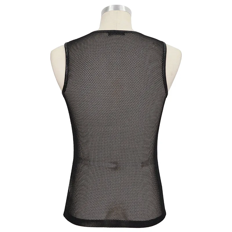 TT19701 Diamond-shaped net basic style men vest