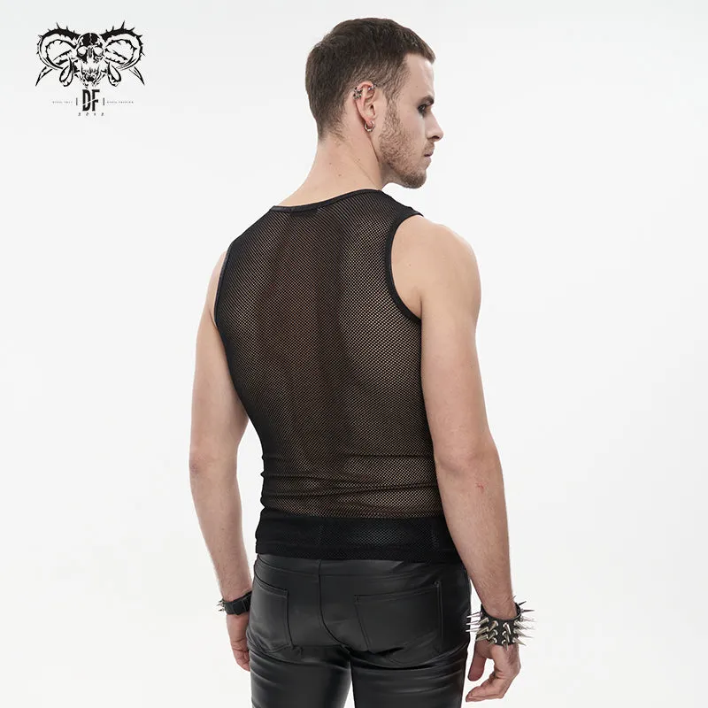 TT19701 Diamond-shaped net basic style men vest