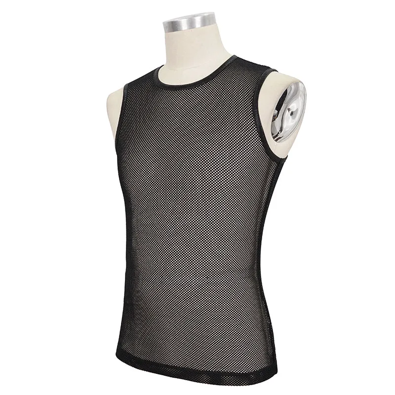 TT19701 Diamond-shaped net basic style men vest