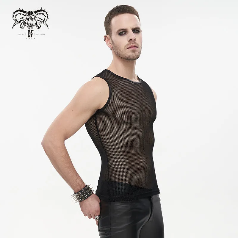 TT19701 Diamond-shaped net basic style men vest