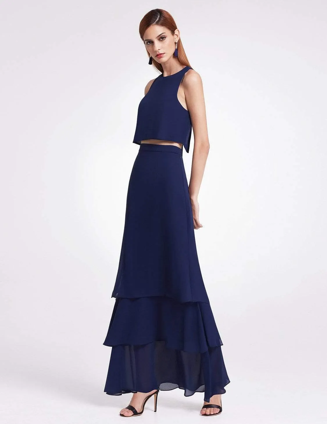 Two Piece Maxi Skirt and Top Bridesmaid Set