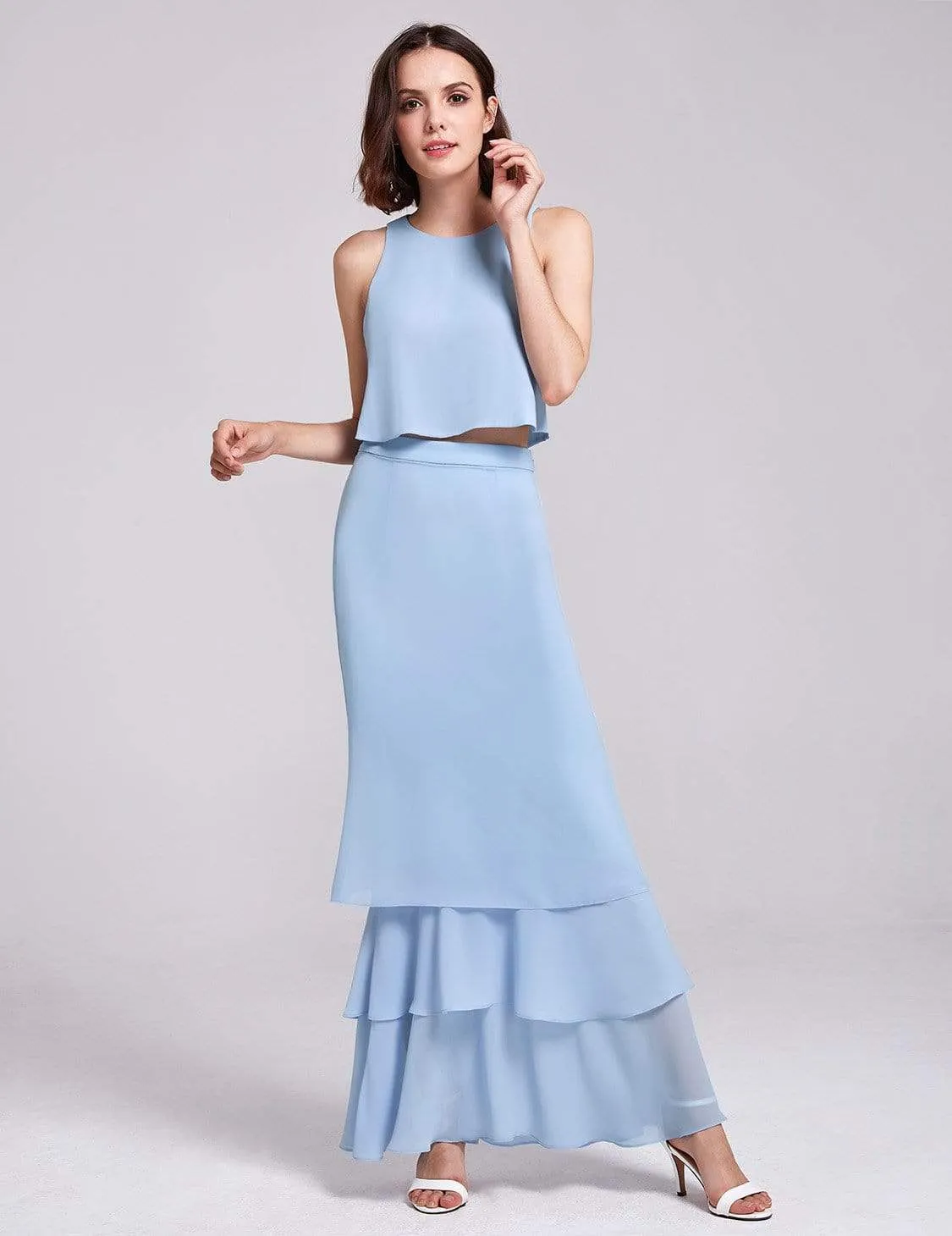 Two Piece Maxi Skirt and Top Bridesmaid Set