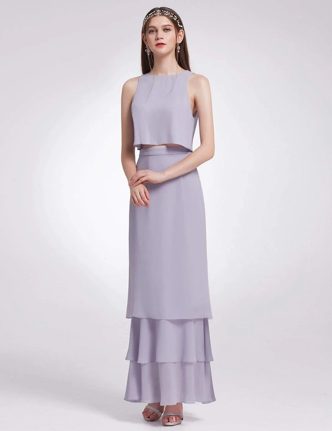 Two Piece Maxi Skirt and Top Bridesmaid Set