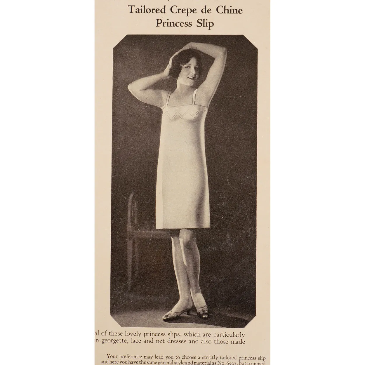 Vintage 1920s Shaugnessy Olovnit Lingerie Princess Slip Trade Sales Promo Sheet