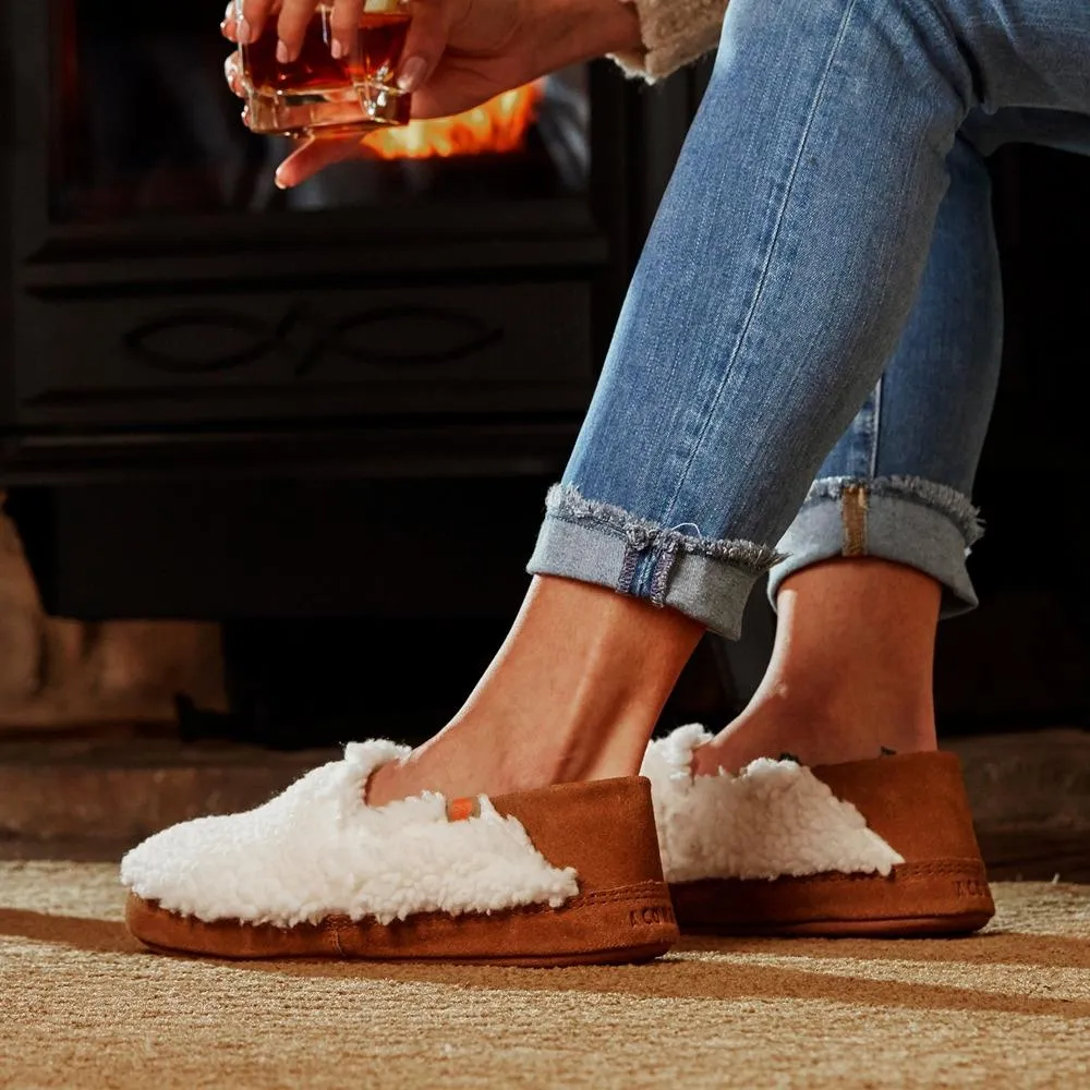 Women's Acorn | Acorn Moc with Collapsible Heel Slippers |Buff Popcorn