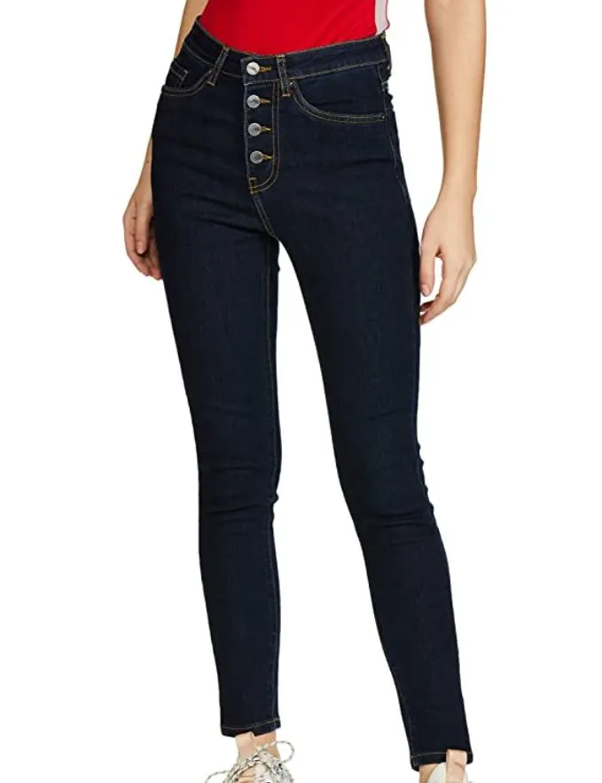 Women's Dark Blue Slim Fit Jeans